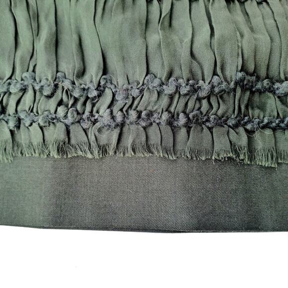 Philosophy di Alberta Ferretti Forest Green Romantic Fall Skirt | Italian Fall - Picture 4 of 16